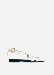 Asymmetric Sandal in Ivory - CO Collections